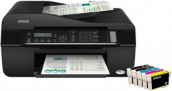 Epson Stylus Office BX320FW: Flottes und günstiges Multifunktionsgerät mit Netzwerk und Fax.