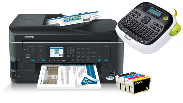 Epson Stylus Office BX635FWD & LabelWorks LW-300: Als Hauptpreis gibt es in der aktuellen Runde den vollausgestatteten Stylus-Office-Bürodrucker von Epson. Zusätzlich gibt es einen Etikettendrucker aus der neuen LabelWorks-Serie fürs Geschäftsumfeld.