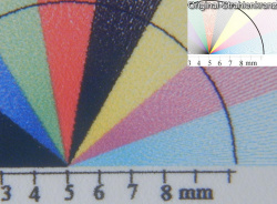Grafikdruck: Feine Linien auf Farbflächen bereiten dem EPSON keinerlei Probleme.