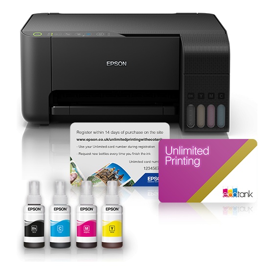 Epson "Unbegrenzt Drucken" ("unlimited Printing") für Ecotank 2019