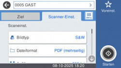 Einstellmöglichkeiten 1/6: Bildtyp & Dateiformat.