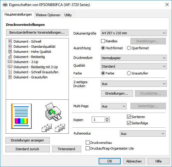 Epson Workforce Pro WF-3720DWF Druckertreiber 1