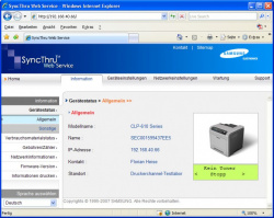 Samsung CLP-610ND: Webserver.
