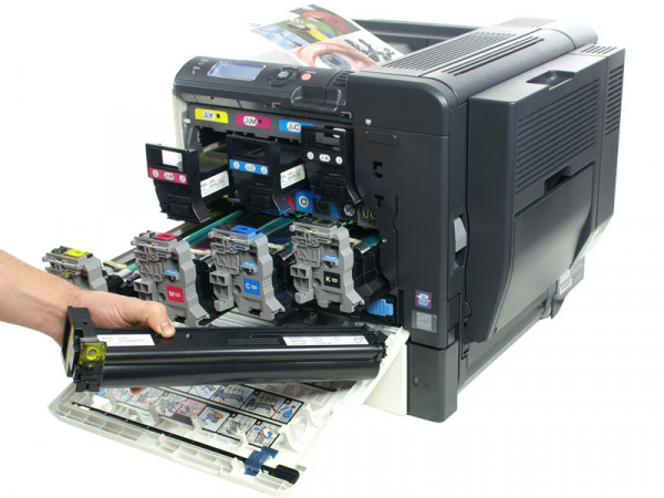 Konica Minolta Magicolor 5650EN-d: Bildtrommeln bleiben im Drucker, bis sie verschlissen sind.