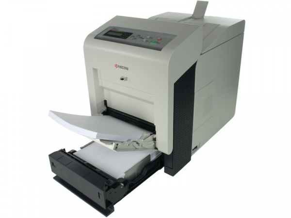 Papierkassette: 500-Blatt-Kassette und 150-Blatt manuelle Zufuhr.