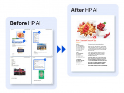 HP AI Print: Zusammenfassung auf nur eine Druckseite.