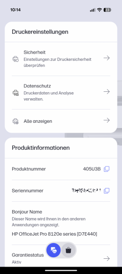 ... Druckereinstellungen ...