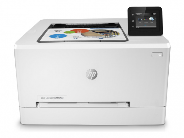 HP Color Laserjet Pro M254dw: Günstiger Farblaser ohne Scanfunktion, mit Farbdisplay, mehr Speicher und Duplexdruck.