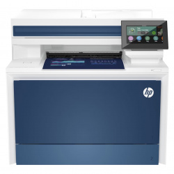 HP Color Laserjet Pro MFP 4302fdw: Dass der 4302fdw auch Farbe kann, sieht man nicht nur auf dem Ausdruck. Auch die Frontblende bringt bunte Akzente ins Büro.