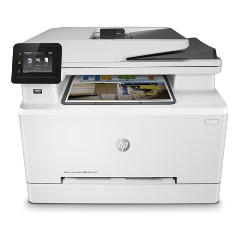 HP Color Laserjet Pro MFP M281fdn: 4-in-1 Farblaser mit Fax, Duplexer und Dokumenteneinzug - jedoch ohne Wlan.