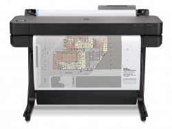 HP Designjet T630: Version mit einer Druckbreite bis A0. Der Stand gehört zum Lieferumfang.