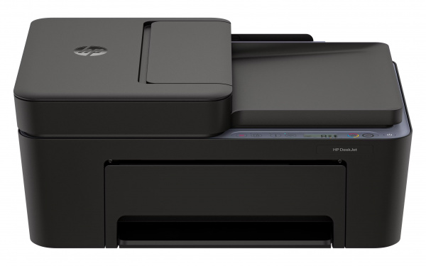 HP Deskjet 4320-Serie: Äußerst einfacher Tintendrucker, immerhin mit Simplex-ADF. Standardmäßig im Schwarz Gewand mit (kaum erkennbar) zementgrauem Akzent bei der Bedienblende.