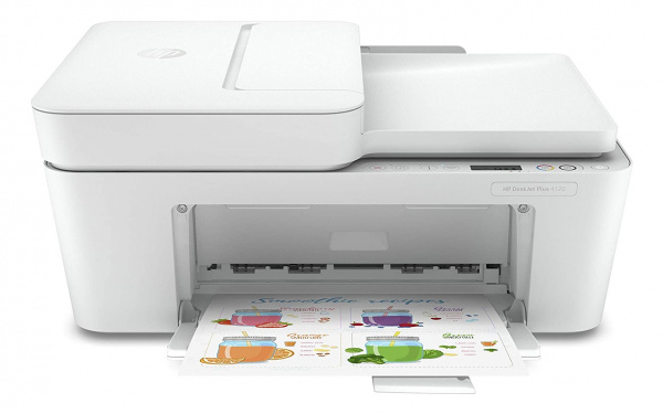 HP Deskjet Plus 4120: Multifunktionsdrucker mit Kombipatronen, Papierkassette, Duplexdruck und Simplex-ADF, ohne "echtes" Fax.