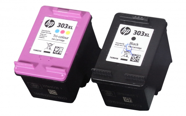 Tintenpatronen für den HP Envy Photo 6230: In zwei Patronen sind alle vier Farben untergebracht.