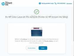 HP Color Laserjet Pro 4202dn: Kompatibel mit "Instant Ink".