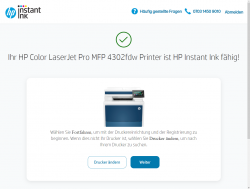 HP Color Laserjet Pro MFP 4302fdw: Kompatibel mit "Instant Ink".