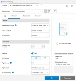 HP Laserjet Pro M234dw - Druckertreiber (Smart Printing)