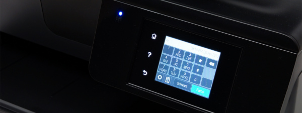 HP: Eingabe der Nummer erfolgt über den Touchscreen.