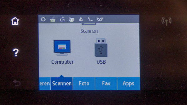 HP OfficeJet Pro 7740 Display: Scannen.