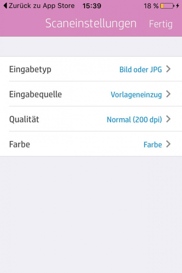Scaneinstellungen: Hier gibt es mehr Einstellungen als bei der Konkurrenz von Canon - etwa können Nutzer die Auflösung ändern.