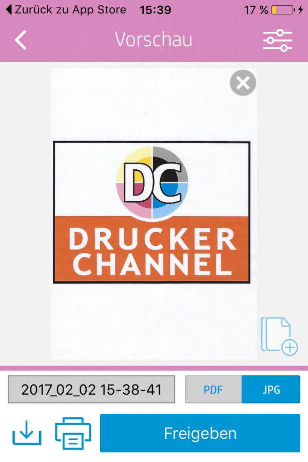 Scan: Hier gibt es wiederum eine Scanvorschau.