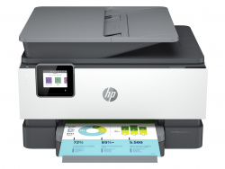 HP Officejet Pro 9010e-Serie: Mit besonders schnellem Farbdruck und Duplex-ADF. Die Abbildung zeigt das Basismodell Officejet Pro 9010e.