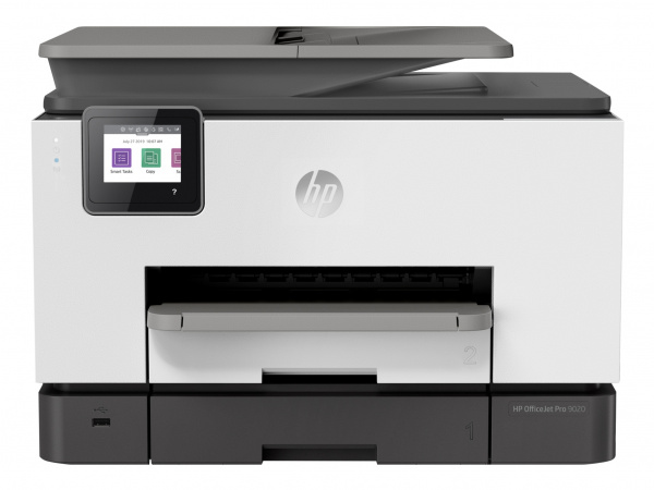 HP Officejet Pro 9020: Modell mit zweitem Papierfach und Dual-Duplex-ADF.