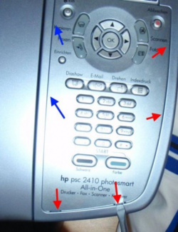 Bedienfeld entfernen.