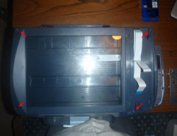 Glasrahmen entfernen.