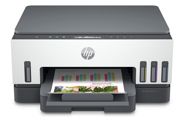 HP Smart Tank 7005: HP Smart Tank 7005 Multifunktionsdrucker (Drucker, Scanner, Kopierer, WLAN, AirPrint, Duplex, inklusive Tinte für bis zu 3 Jahre drucken).