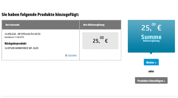 HP Trade-In Screenshot