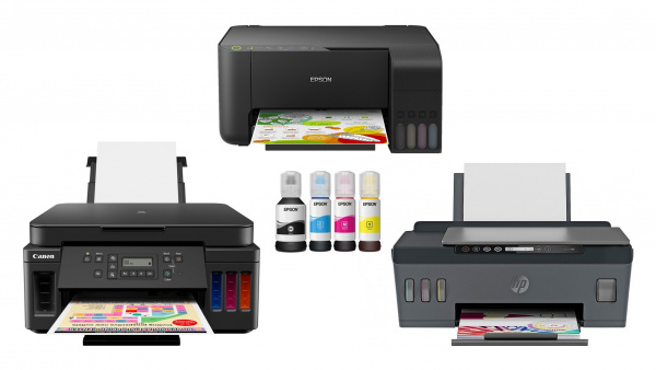 Billig Drucken: Tintentankdrucker von Canon, Epson und HP im Überblick.