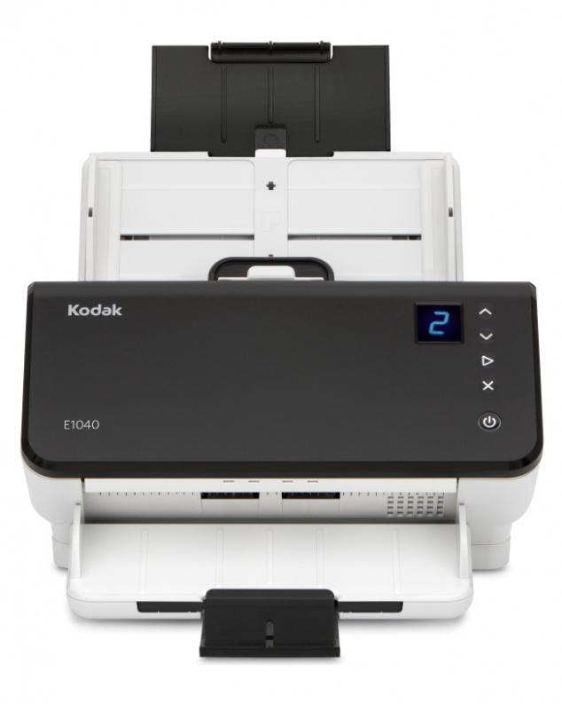 Kodak E1040: Der Desktop-Dokumentenscanner digitalisiert Originale mit bis zu 40 ppm. Der sonst identische E1030 scannt mit bis zu 30 ppm etwas langsamer.