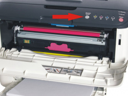 Tonerkartuschen: Einfacher Wechsel per Knopfdruck.