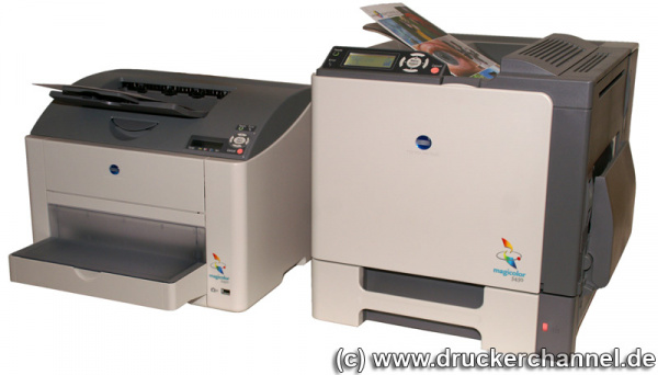 Konica Minolta Magicolor 2450 und 5450: Zwei Farblaser der Mittel- und Oberklasse für rund 520 und 1.970 Euro.