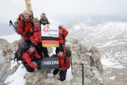 Joachim Franz-Team auf der Zugspitze: Tour durch 21 Länder.