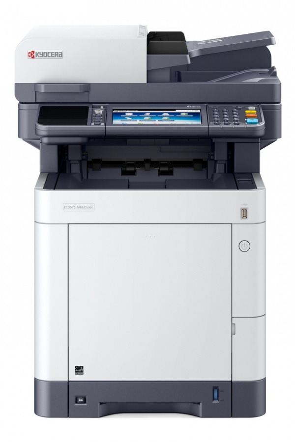 Kyocera Ecosys M6635cidn: Multifunktionsdrucker mit 35-ppm-Druckwerk und 100-Blatt Dual-Duplex-ADF.