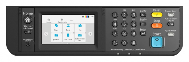 Ecosys MA2600c-Serie: Neues Bedienpanel mit frischer Optik.