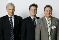 Partner beim Kyocera-Umweltpreis: Jürgen Resch (DUH), Rüdiger Eisele (BVMW) und Detlef Herb (KYOCERA).