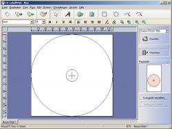 Startbildschirm der Label-Print-Software mit PIXUS 990i in der Druckerauswahl