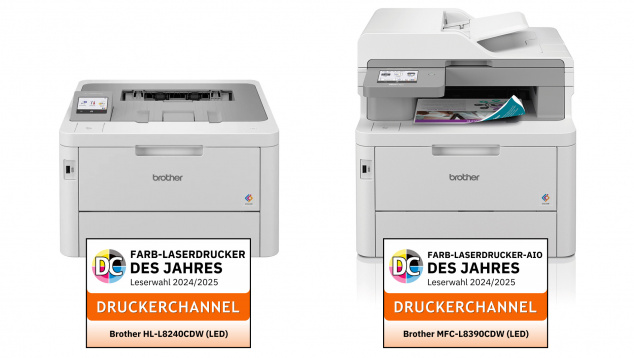 Gewinner, Farblaser: Brother HL-L8240CDW und MFC-L8390CDW.