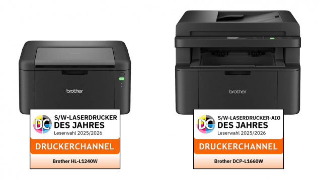 Preisträger Monolaser: Brother HL-1240W und DCP-1660W.