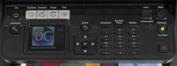Lexmark Prospect Pro205: Clearly laid out control panel, very easy to handle.