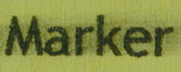Lexmark X5250: Die Tinte verwischt unter dem Marker.