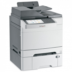 Lexmark X548dte: Zusätzlich mit zweiter Papierkassette und Festplatte.