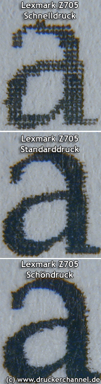 Lexmark Z705 Text