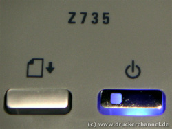 Bedienknöpfe: Hier die beiden Buttons des Lexmark Z735.