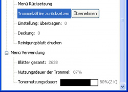 Statusmonitor: Betriebszähler.