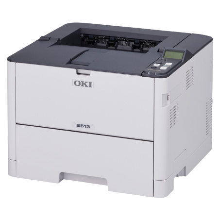 Oki B513dn: Monolaser der 45-ipm-Klasse mit großer Papierkassette und Option auf insgesamt fünf Zuführungen.
