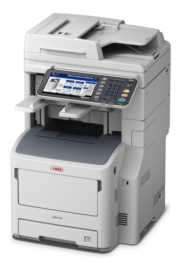 Oki MB770dfnfax: Zusätzlich mit Finisher.